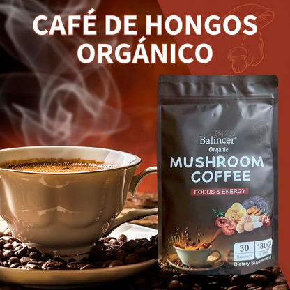 Enfoque Total: Café de hongos Nootrópico con Melena de León, Reishi y Cordyceps.